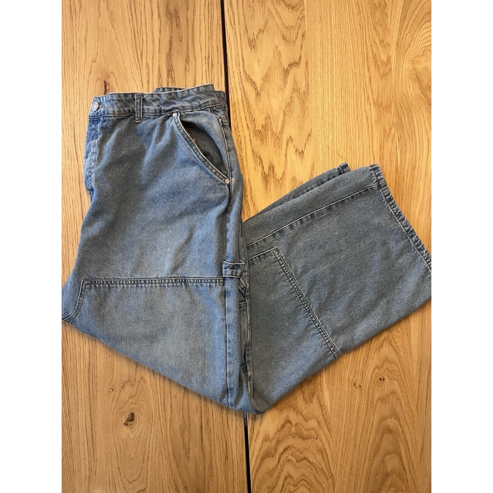 boohooMAN Womens Carpenter Jeans 42 button fly  Plus Super Cute! - Picture 2 of 12